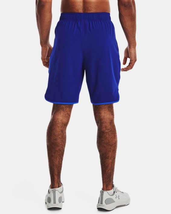 Men's UA HIIT Woven Shorts, Blue, pdpMainDesktop image number 1
